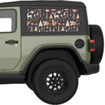 ANIMAL FOREST QUARTER WINDOW DECAL FITS 2018+ JEEP WRANGLER 2 DOOR HARD TOP JL