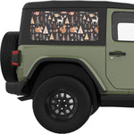 ANIMAL FOREST QUARTER WINDOW DECAL FITS 2011-2018 JEEP WRANGLER 2 DOOR HARD TOP JK