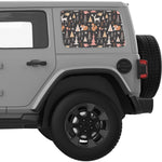 ANIMAL FOREST QUARTER WINDOW DECAL FITS 2018+ JEEP WRANGLER 4 DOOR HARD TOP JLU