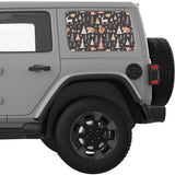 ANIMAL FOREST QUARTER WINDOW DECAL FITS 2018+ JEEP WRANGLER 4 DOOR HARD TOP JLU