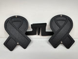 AWARENESS RIBBONS FOOT PEGS FOR JEEP WRANGLER AND JEEP GLADIATOR in Black Color