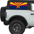ARIZONA STATE FLAG QUARTER WINDOW DECAL FITS 2021+ FORD BRONCO 2 DOOR HARD TOP