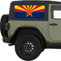 ARIZONA STATE FLAG QUARTER WINDOW DECAL FITS 2011-2018 JEEP WRANGLER 2 DOOR HARD TOP JK