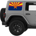 ARIZONA STATE FLAG QUARTER WINDOW DECAL FITS 2011-2018 JEEP WRANGLER 4 DOOR HARD TOP JKU