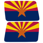 ARIZONA STATE FLAG QUARTER WINDOW DRIVER & PASSENGER DECALS