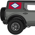 ARKANSAS STATE FLAG QUARTER WINDOW DECAL FITS 2021+ FORD BRONCO 4 DOOR HARD TOP