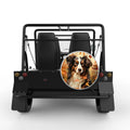 AUSTRALIAN SHEPHERD FALL SILVER CARBON FIBER TIRE COVER FOR MOKE
