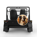 AUSTRALIAN SHEPHERD FALL WHITE CARBON FIBER TIRE COVER FOR MOKE