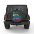 AUTISM FULL WORDS PEARL  WHITE CARBON FIBER TIRE COVER