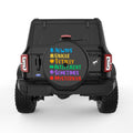 AUTISM FULL WORDS BLACK TIRE COVER