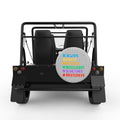 AUTISM FULL WORDS SILVER CARBON FIBER TIRE COVER FOR MOKE