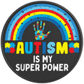 Autism Is My Super Power PEARL  WHITE CARBON FIBER TIRE COVER