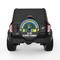AUTISM IS MY SUPER POWER BLACK TIRE COVER