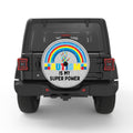 AUTISM IS MY SUPER POWER WHITE TIRE COVER