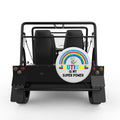 AUTISM IS MY SUPER POWER WHITE TIRE COVER FOR MOKE