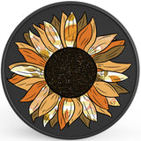 AUTUMN SUNFLOWER BLACK CARBON FIBER TIRE COVER