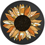 AUTUMN SUNFLOWER BLACK TIRE COVER