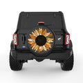 AUTUMN SUNFLOWER BLACK TIRE COVER