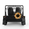 AUTUMN SUNFLOWER BLACK TIRE COVER FOR MOKE