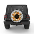 AUTUMN SUNFLOWER WHITE TIRE COVER