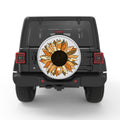 AUTUMN SUNFLOWER BLACK TIRE COVER