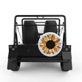 AUTUMN SUNFLOWER WHITE CARBON FIBER TIRE COVER FOR MOKE