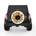 AUTUMN SUNFLOWER WHITE TIRE COVER