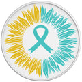 AWARENESS RIBBON WHITE TIRE COVER