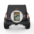 A BAD DAY FISHING BEATS A GOOD DAY OF WORK SILVER CARBON FIBER TIRE COVER