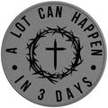 A LOT CAN HAPPEN IN THREE DAYS SILVER CARBON FIBER TIRE COVER