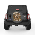 ADOPT A STREET CAT BLACK CARBON FIBER TIRE COVER