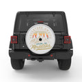 ADVENTURE AWAITS SILVER CARBON FIBER TIRE COVER