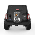 ALL YOU NEED IS LOVE AND DOGS BLACK TIRE COVER