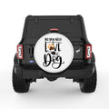 ALL YOU NEED IS LOVE AND DOGS WHITE TIRE COVER