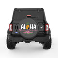 ALOHA BEACHES BLACK CARBON FIBER TIRE COVER
