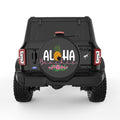 ALOHA BEACHES BLACK TIRE COVER
