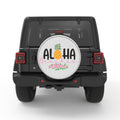 ALOHA BEACHES BLACK TIRE COVER