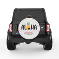 ALOHA BEACHES PEARL  WHITE CARBON FIBER TIRE COVER