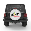 ALOHA SUMMER SILVER CARBON FIBER TIRE COVER