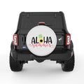ALOHA SUMMER PEARL  WHITE CARBON FIBER TIRE COVER