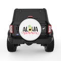 ALOHA SUMMER WHITE TIRE COVER