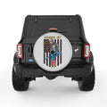 ALWAYS A SOLDIER SILVER CARBON FIBER TIRE COVER