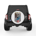 ALWAYS A SOLDIER PEARL  WHITE CARBON FIBER TIRE COVER
