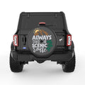 ALWAYS TAKE THE SCENIC ROUTE BLACK CARBON FIBER TIRE COVER