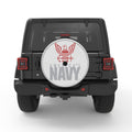 AMERICA S NAVY SILVER CARBON FIBER TIRE COVER