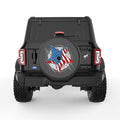 AMERICAN ARMY STAR BLACK CARBON FIBER TIRE COVER