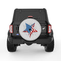 AMERICAN ARMY STAR SILVER CARBON FIBER TIRE COVER