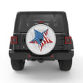 AMERICAN ARMY STAR SILVER CARBON FIBER TIRE COVER