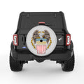 AMERICAN BALD EAGLE SILVER CARBON FIBER TIRE COVER