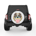 AMERICAN BALD EAGLE PEARL  WHITE CARBON FIBER TIRE COVER